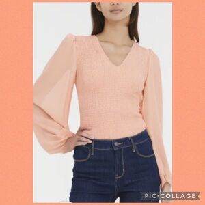 NWT 1.State smocked blouse M-XL